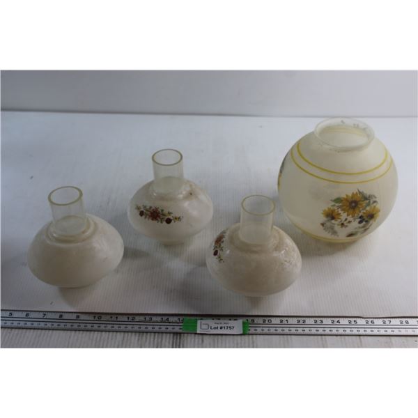 (4) Glass Lampshades