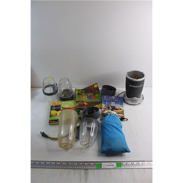 Tent Set, (3) Cooking Books, Nutribullet Blender with Accessories - Untested