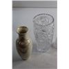 Image 3 : (3) Assorted Glass Vases and (2) Bells