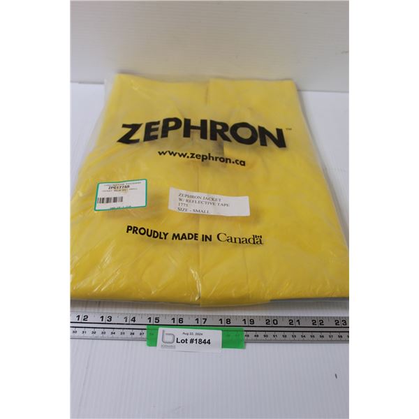 Zephron Construction Reflective Rain Jacket - Size Small - Appears NIB
