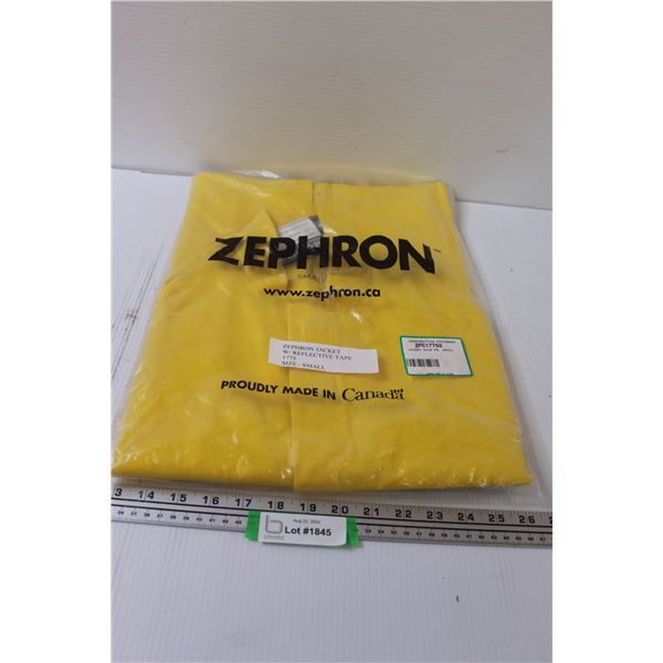 Zephron Construction Reflective Rain Jacket - Size Small - Appears NIB