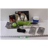 Image 1 : Lot: Back Massager, Lightbulbs, Thermos, (2) Cell Phone Protectors, Cable, Toe Warmers