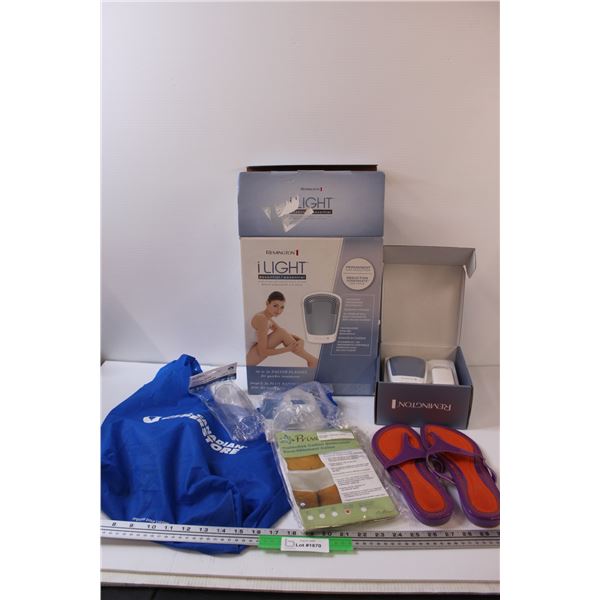Remington I Light Hair Reduction Kit, Sandals (Size 10), Large Protective Underwear, Misc.
