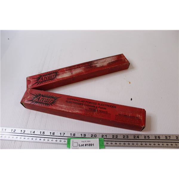 (2) Packages of Arcair Copperclad Welding Rods
