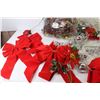 Image 3 : Christmas Decorations - Red Bows - Large Pine Cones