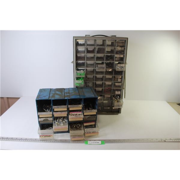 (2) Parts Organizers w/Contents - Nails - Screws - Misc. Items