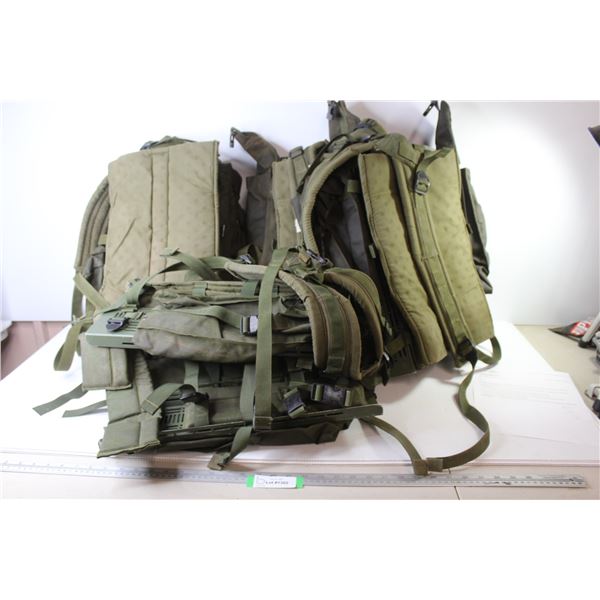 Lot of 4 Canadian Army Radio Backpacks (radio can be mounted on aluminum rails)