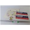 Image 1 : (2) White Rose Stickers - (2) Trump 2020 Stickers