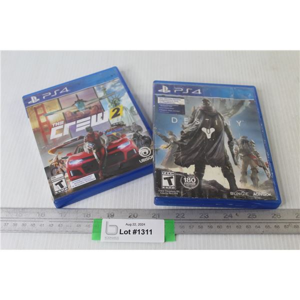 (2) PS4 Video Games - Destiny - The Crew 2