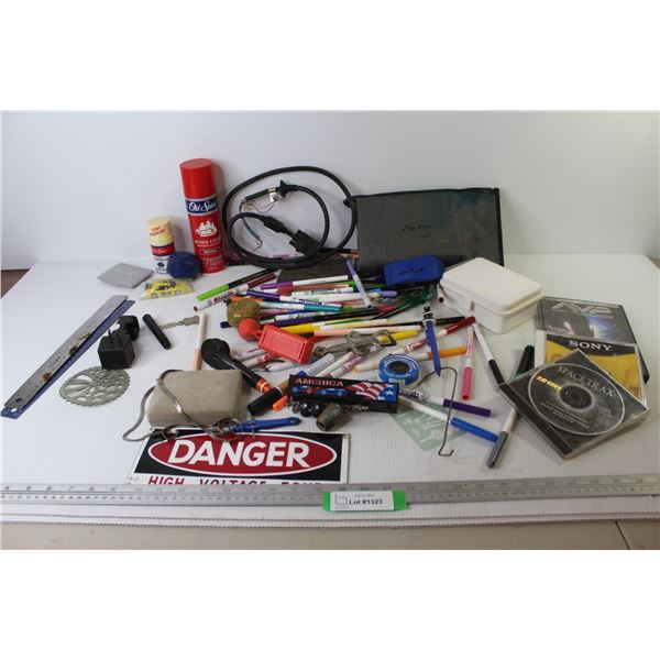 Old Spice - Felt Pens - Alien DVD - Flashlight - Misc. Items