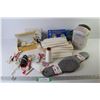 Image 1 : Dust Masks - Assorted Light Bulbs - Sewing Items - Boot Insoles - Cloths