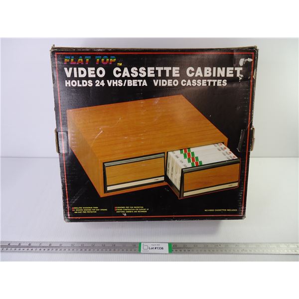 Video Cassette Cabinet (in original wrap and box) -holds 24 VHS/Beta