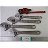Image 1 : (4) Crescent Wrenches and (1) Pipe Wrench