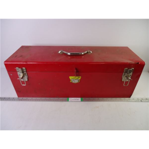 Metal Tool Box-26"x8.75"x9" with Contents