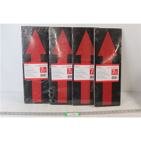 (4) Packs of 7 Directional Arrow Decals