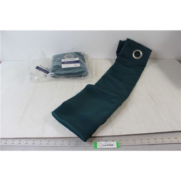 (2) Sun Zero Green Curtains