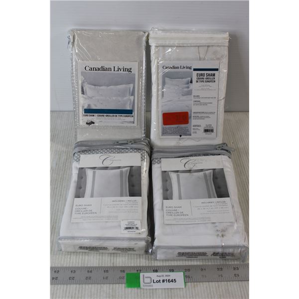 (2) Canadian Living Euro Shams, (2) Charisma Euro Shams