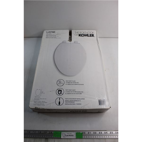 Layne Slow Close Elongated White Toilet Seat