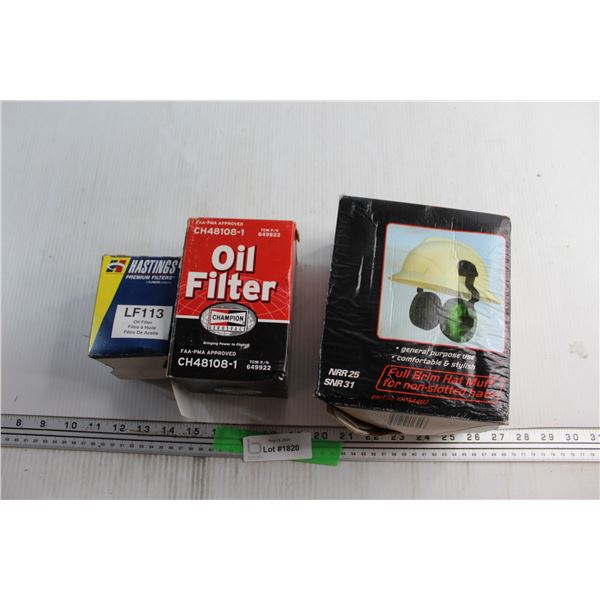 Hastings & Champion Oil Filters and Full Brim Hat Muff