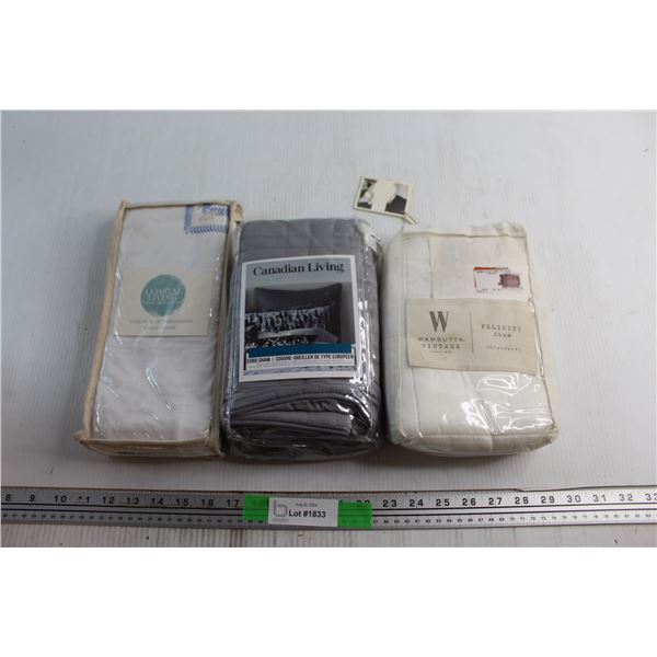 (3) Assorted Pillow Shams