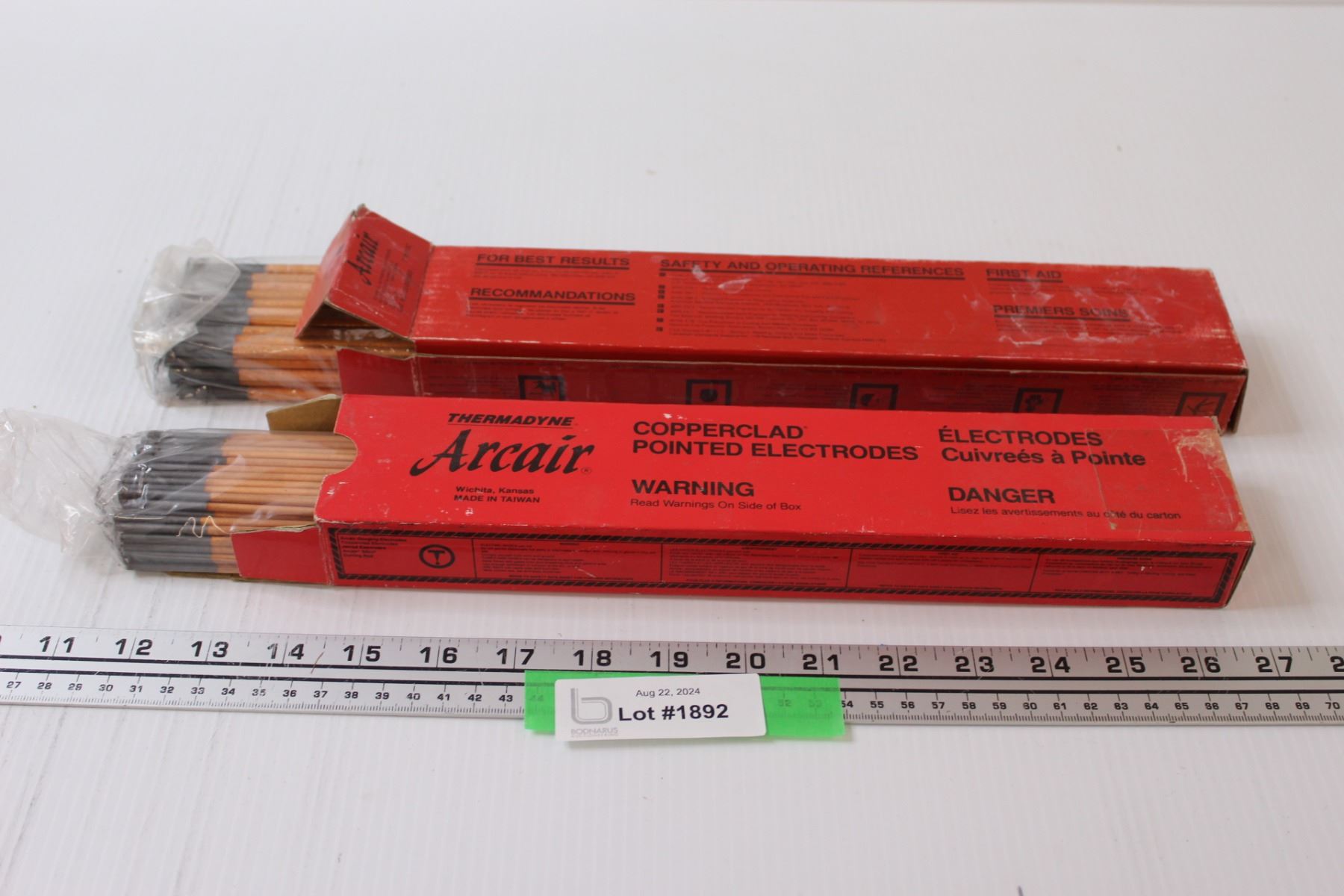 (2) Packages of Arcair Copperclad Welding Rods - Bodnarus Auctioneering