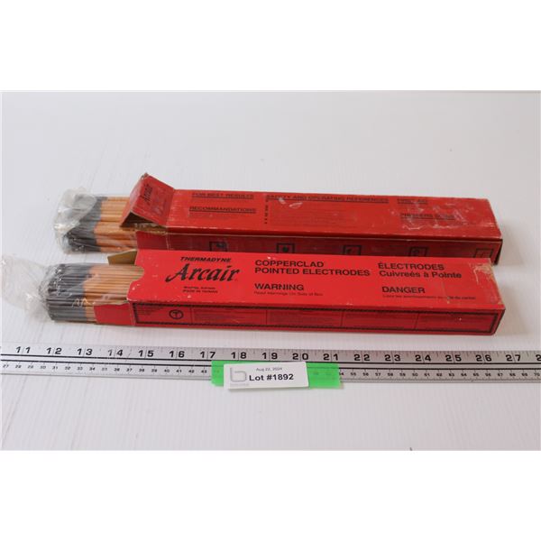 (2) Packages of Arcair Copperclad Welding Rods