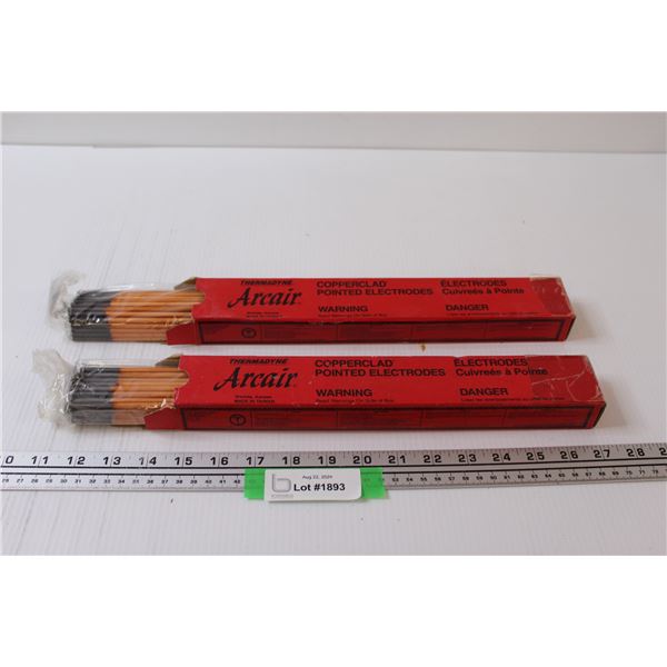 (2) Packages of Arcair Copperclad Welding Rods