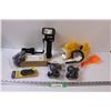 Image 1 : Lot: (2) Flashlights, (2) Curtain Rod Ends Sets, (Camera Flash & Cords)