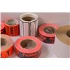 Image 3 : (10) Packing Tape Warning Labels & Regular Shipping Label Rolls