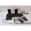 Image 1 : HP Computer Speakers, (3) Mouses, Dell Keyboard, NexStar TX Hard Drive - Untested