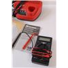Image 3 : (2) Milwaukee M12 Battery Chargers, Cutlery (Assorted), Voltage Tester, Power Bar, Tape Measure, Win