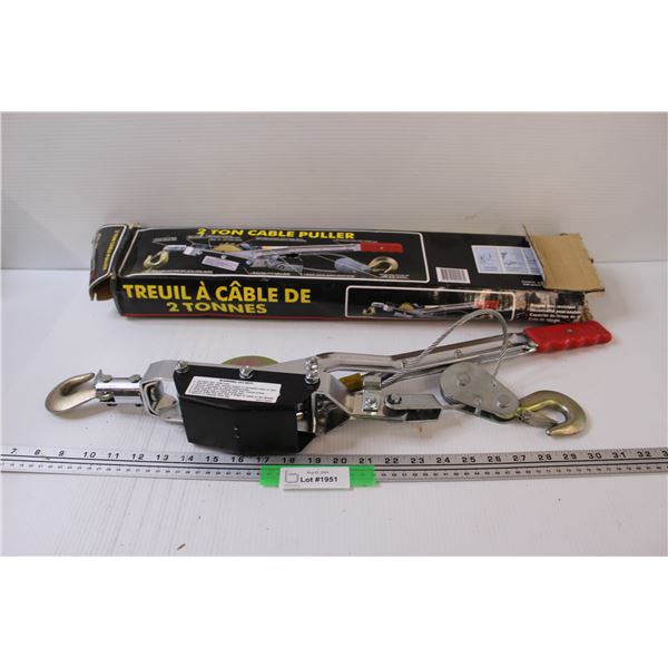 2 Ton Cable Puller/Winch - Appears New