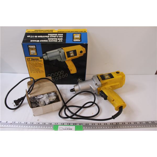 Power Fist 1/2" Electric Impact Wrench & Sockets