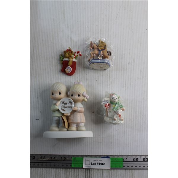 (3) Cherished Teddies and Precious Moments Figurines