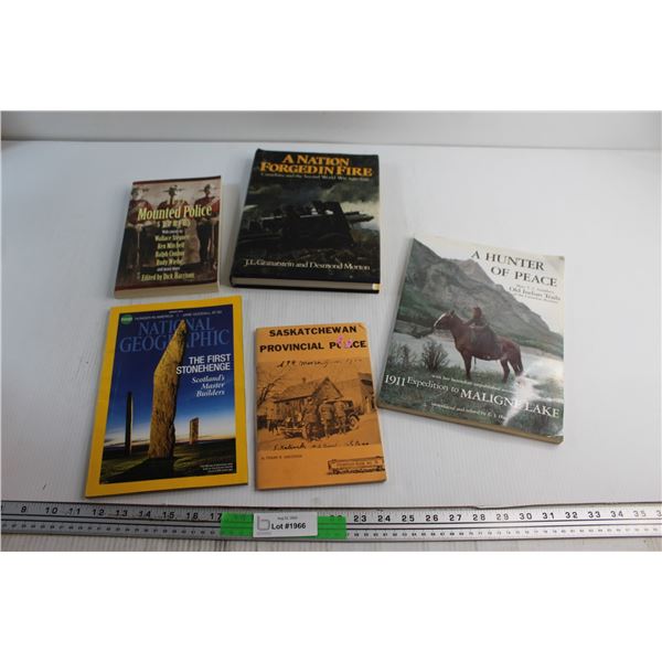 (5) Assorted Books - RCMP Stories, A Hunter of Piece and Saskatchewan Provincial Police