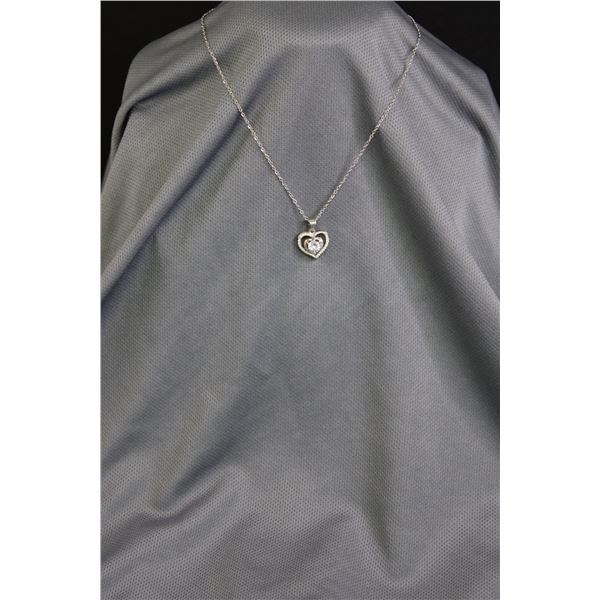 925 Silver Necklace with Crystal - Authenticity Not Guaranteed