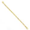 Image 2 : Italian 14K Yellow Gold 6.75" Polished "X" & Bar Link Line Stackable Bracelet