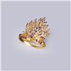 Image 3 : 18K Yellow Gold Ruby & Diamond Cocktail Ring