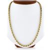 Image 1 : Unisex 18K Yellow Gold Long 28" 4.9mm Wide Polished Rope Chain Necklace 21g