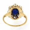 Image 7 : Antique Victorian 14k Gold 2.40 ctw AGL Burma No Heat Sapphire & Diamond Halo Ri