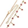 Image 6 : 14k Rose Gold 0.80 ctw Round Bezel Ruby w/ Dangle Adjustable Cable Chain Necklac