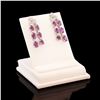 Image 3 : 4.85 ctw UNHEATED Purple Pink Kashmir Sapphire and 0.52 ctw Diamond Platinum Ear