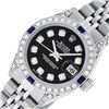 Image 2 : Rolex Ladies Quickset Stainless Steel Black Diamond Lugs And Sapphire Datejust 2
