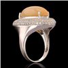 Image 3 : 4.81 ctw Opal and 1.59 ctw Diamond 14K White Gold Ring