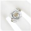 Image 3 : NEW 18k White Gold 0.73 ctw GIA Fancy Brown Old European Diamond Rose Flower Rin