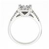 Image 7 : 14k White Gold 1.01 ctw Round Brilliant Diamond Prong Illusion Set Engagement Ri