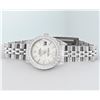Image 3 : Rolex Ladies Quickset Stainless Steel Silver Index 18K White Gold Diamond Bezel