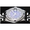 Image 5 : Rolex Mens Stainless Steel Blue Vignette Diamond And Sapphire Datejust Wristwatc