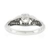 Image 7 : New 14k White Gold.85 ctw Round Diamond Milgrain & Wheat Engraved Engagement Rin