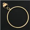 Image 4 : Vintage 18k Gold 7.75" Dual Slip On Bangle Bracelet w/ 14k Dangle Basket Charm